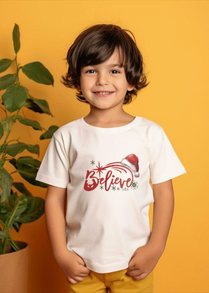 Christmas Kids Tshirt - Believe
