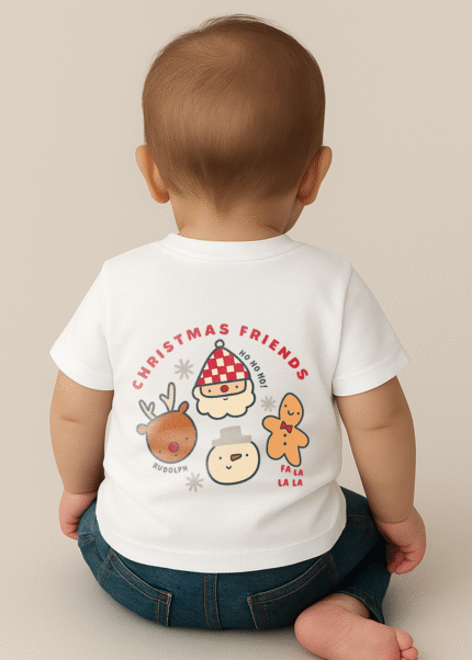 Christmas Baby Tshirt - Xmas Friends