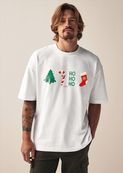 HOHOHO-Unisex Christmas Oversized Tshirt