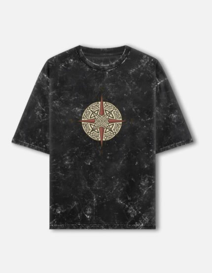 Oversized T-shirt - Acid wash - Unisex -Compass